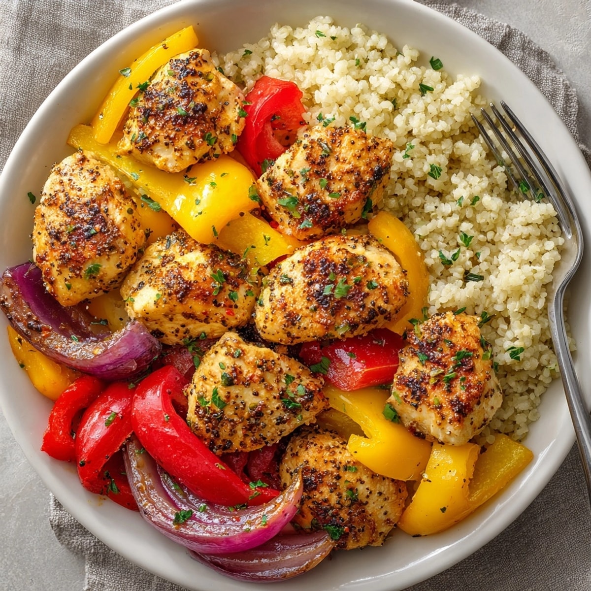 Spicy Sheet Pan Cajun Chicken Veggie paired with tender vegetables for an easy weeknight meal.