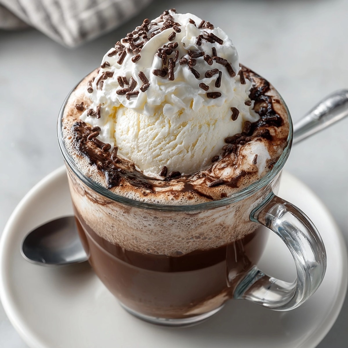 Enjoy a fizzy, decadent Root Beer Snowcap Hot Cocoa Float, an American dessert made with hot cocoa.
