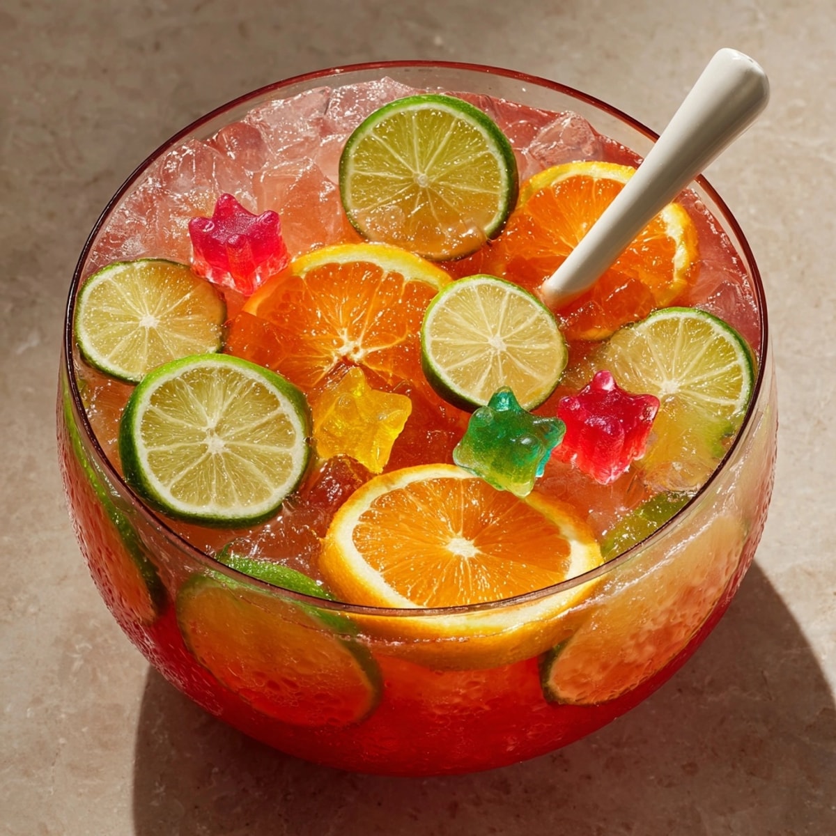 Frothy Witch&amp;rsquo;s Brew Party Punch with eerie dry ice fog for a spooky Halloween party.