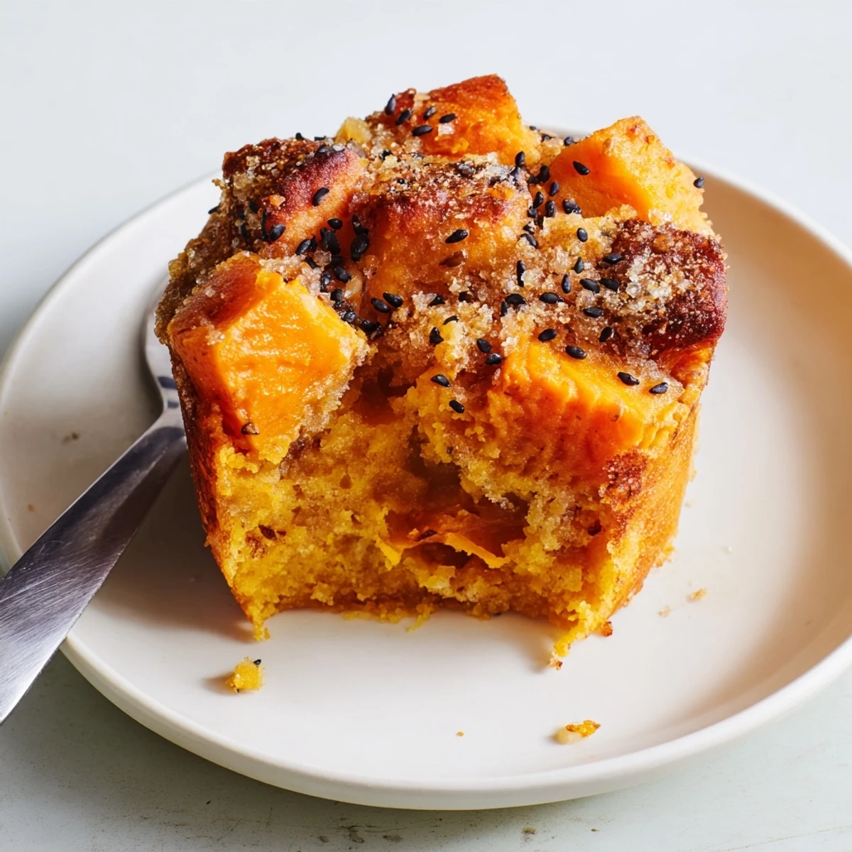 crispy japanese sweet potato muffins