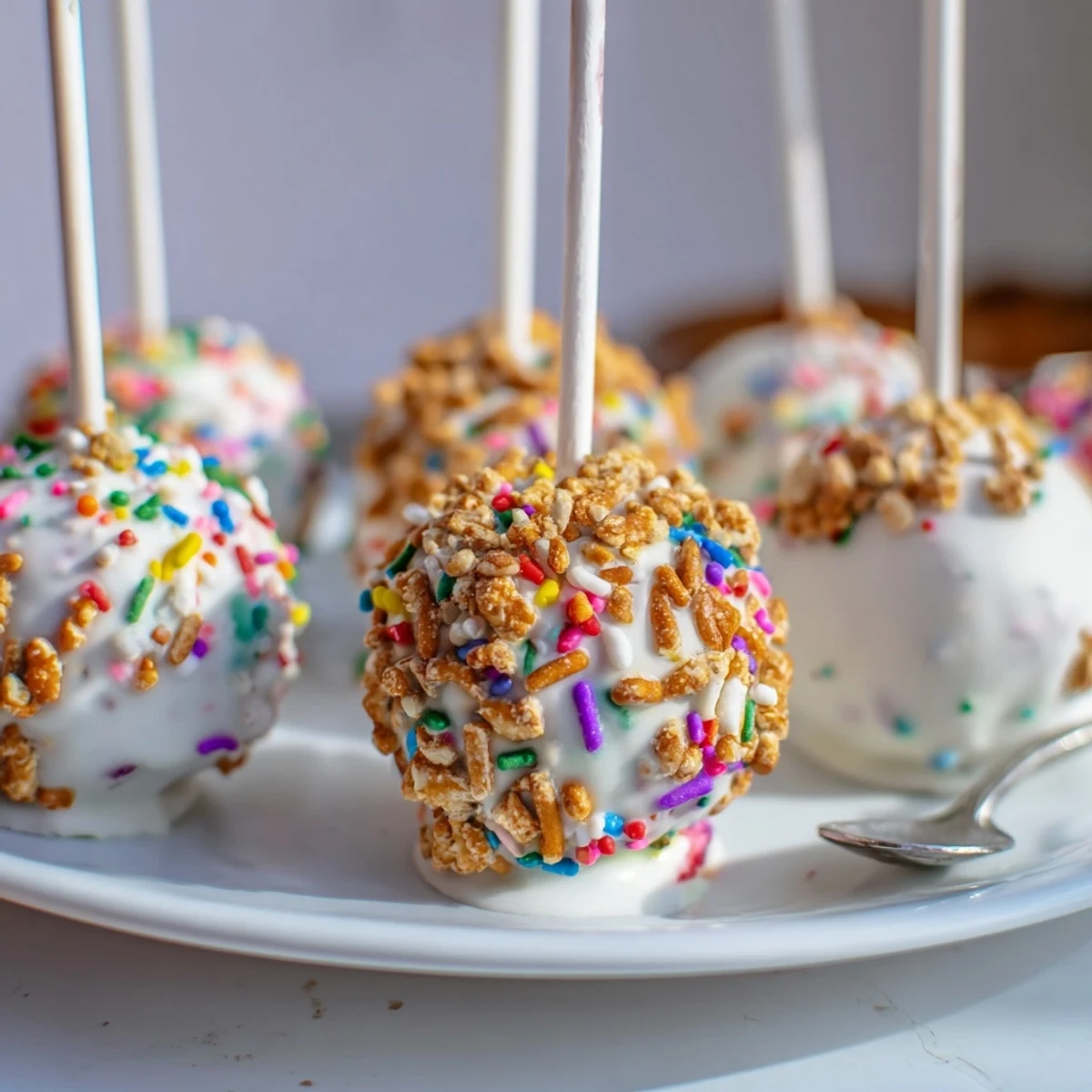 Funfetti Spicy Pretzel Cake Pops