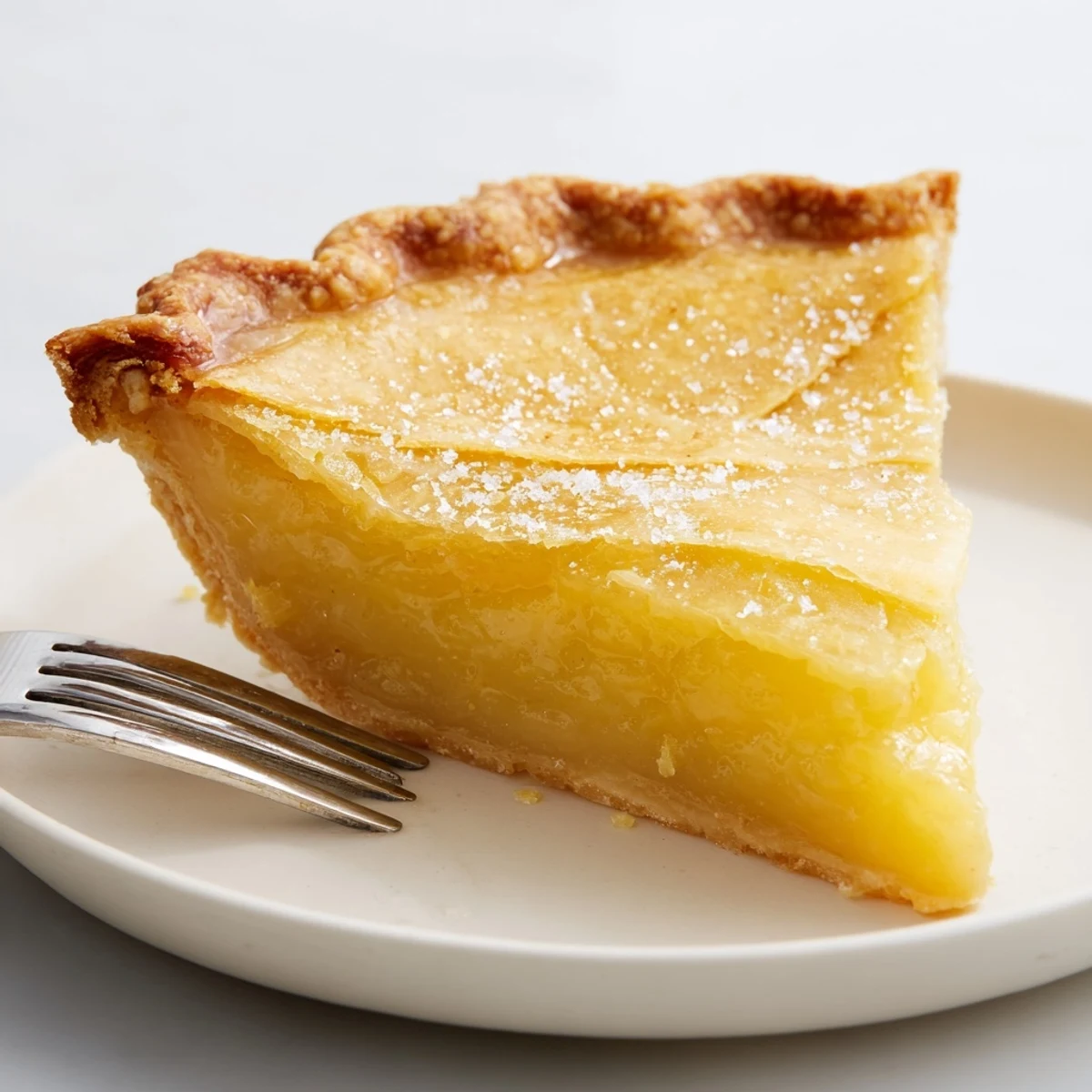 Golden-brown water pie, a delightful treat bursting with vanilla flavor and easy to prepare.  