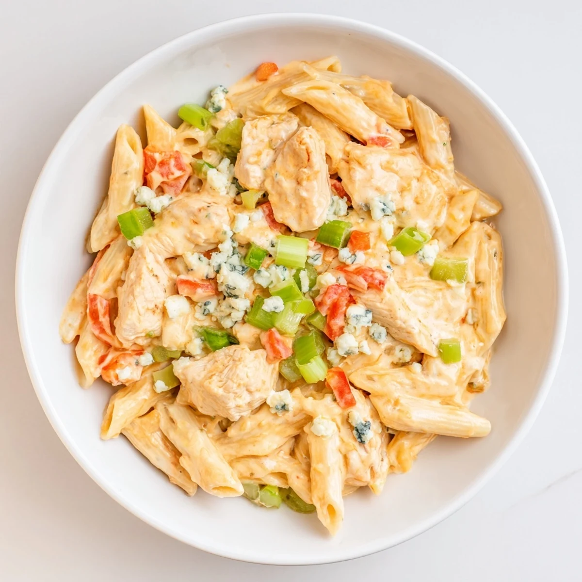 Buffalo Chicken Pasta Skillet