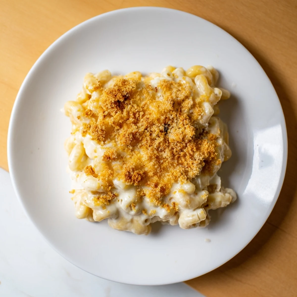 Comforting homemade Mac & Cheese with Evaporated Milk, a family favorite, is perfectly golden-brown and bubbling.