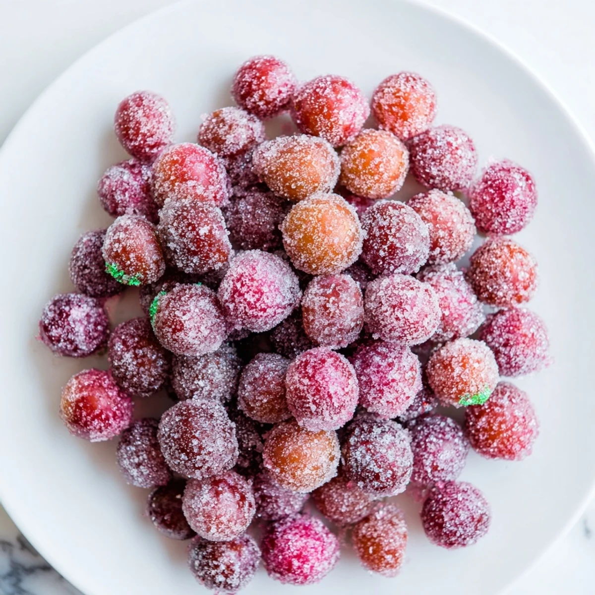 Close-up of freshly made Quick Frozen Grape Treats, a simple treat perfect for parties and summer snacking.