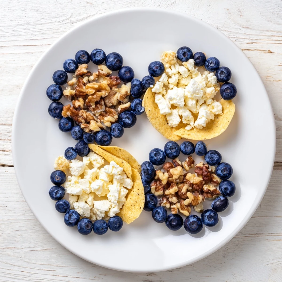 Vibrant Olympic Rings appetizer platter with fresh blueberries and flavorful blue cheese, ready to enjoy.