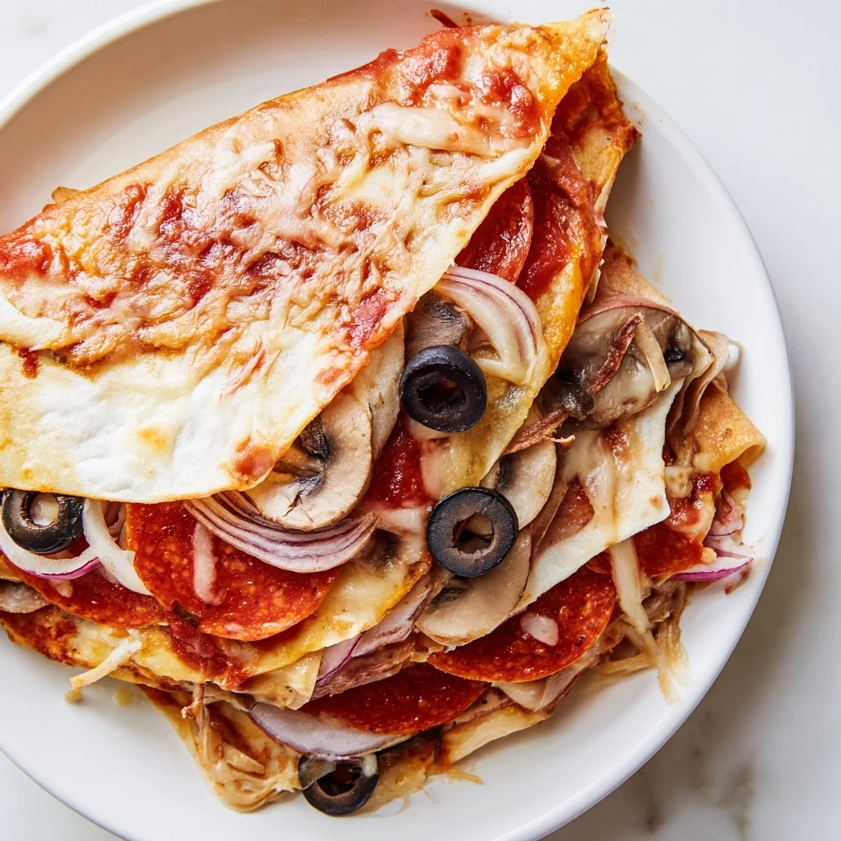 Cheesy Tortilla Pizza Wrap