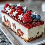 Fourth of July No-Bake Cheesecake