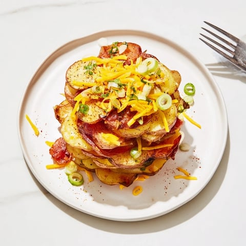 Crispy smashed green onion potato bombs topped with gooey cheddar cheese and herbs.  