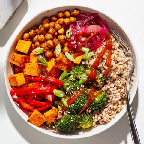 Satisfying Bold Sauce Drizzle Bowls featuring miso-butter and gochujang sauces, perfect for lunch.  