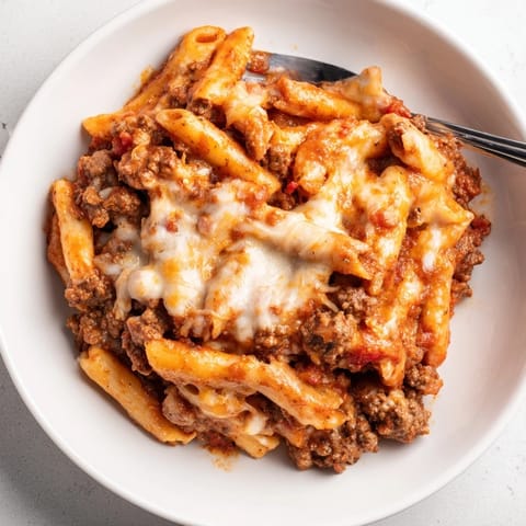 Cheesy Beef Penne Bake