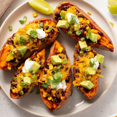 Baked Sweet Potatoes Loaded
