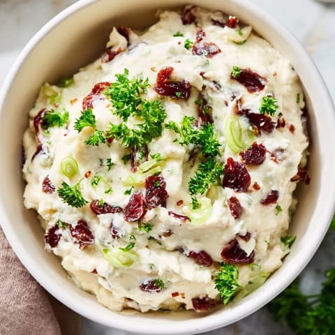 A delightful close-up of the fresh and tangy Lightened Holiday Cream Cheese Dip, perfect for any gathering.