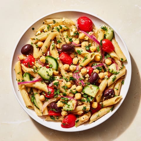 Mediterranean Pasta Salad Chickpeas