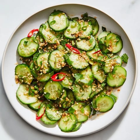 Tangy Shaken Asian Cucumber Salad