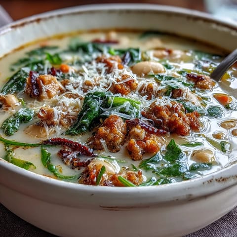 Creamy Tuscan White Bean Soup