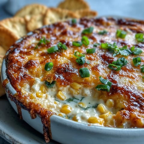 Crack Corn Dip bubbling from the oven, topped with melted cheddar and fresh jalapeños for heat.