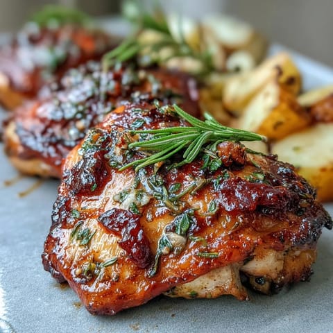 Juicy chicken drumsticks and tender vegetables roasted to perfection on a sheet pan, seasoned with rosemary, thyme, and smoked paprika.