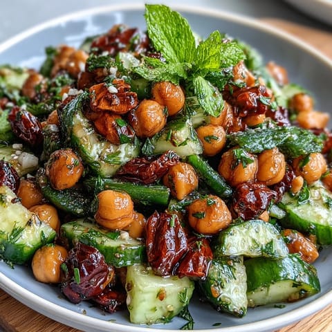 Healthy Easy Cucumber Chickpea Salad