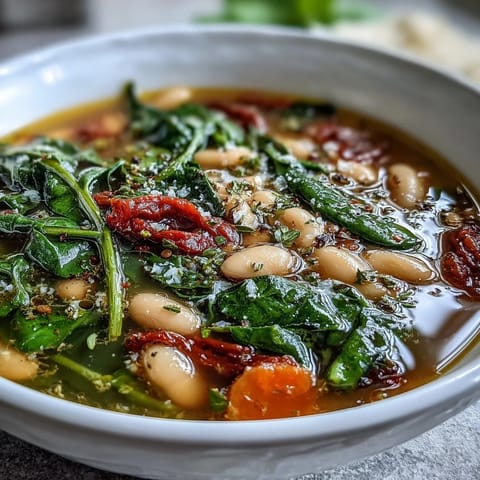 Tuscan White Bean Spinach Soup