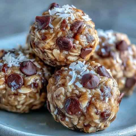 Wholesome oat bites with creamy peanut butter and honey, rolled into bite-sized morsels and chilled for a satisfying, no-cook treat.