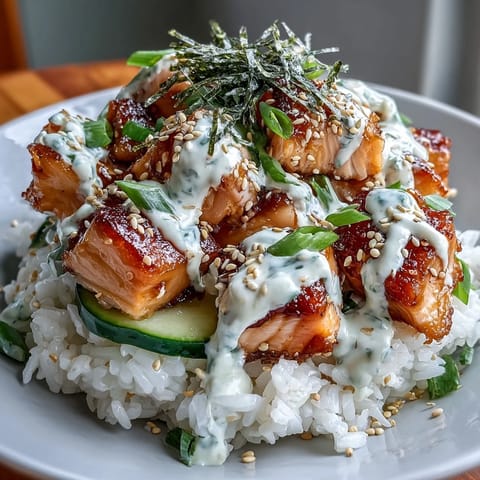 Spicy Mayo Salmon Rice Bowl
