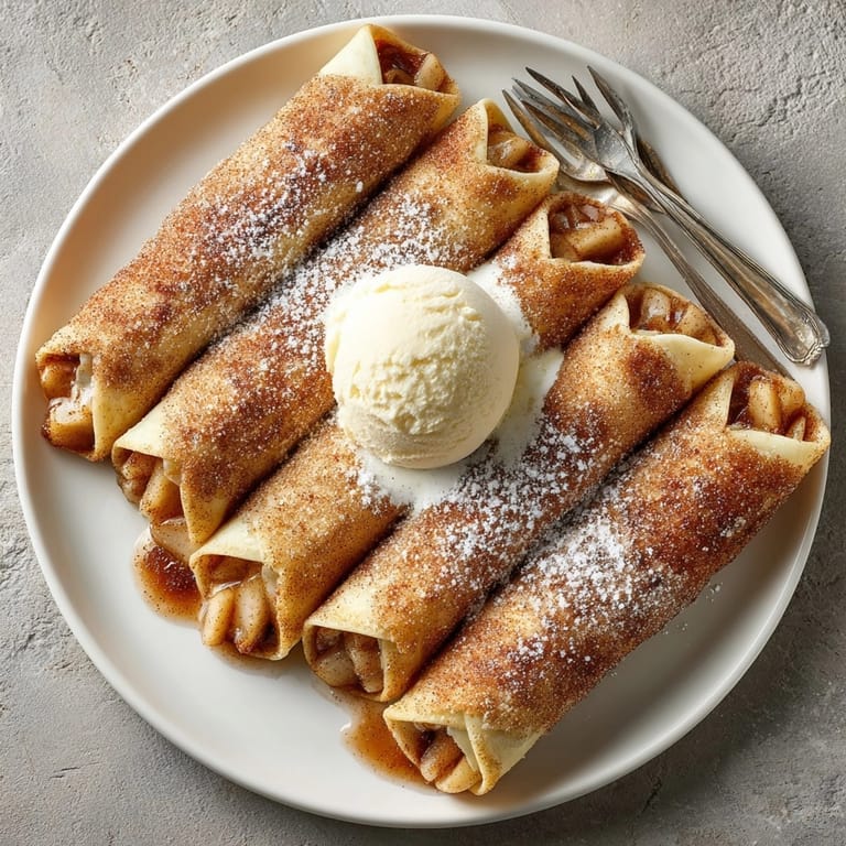 Served warm, a plate of Fall Cinnamon Sugar Dessert Wraps with optional vanilla ice cream, a perfect dessert!
