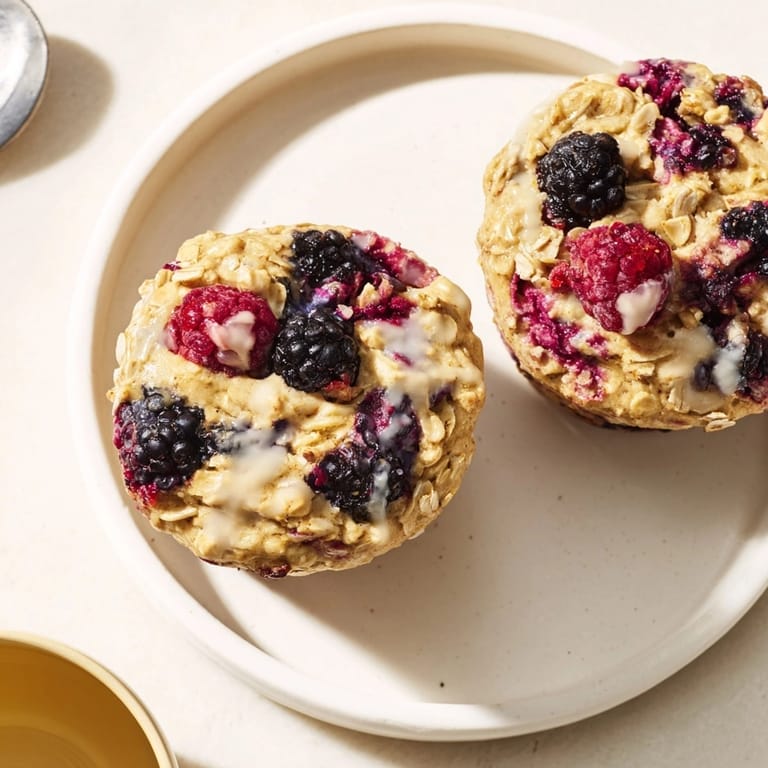 Easy Protein Mixed Berry Muffin Tops recipe: a simple treat, perfect with a glass of milk.
