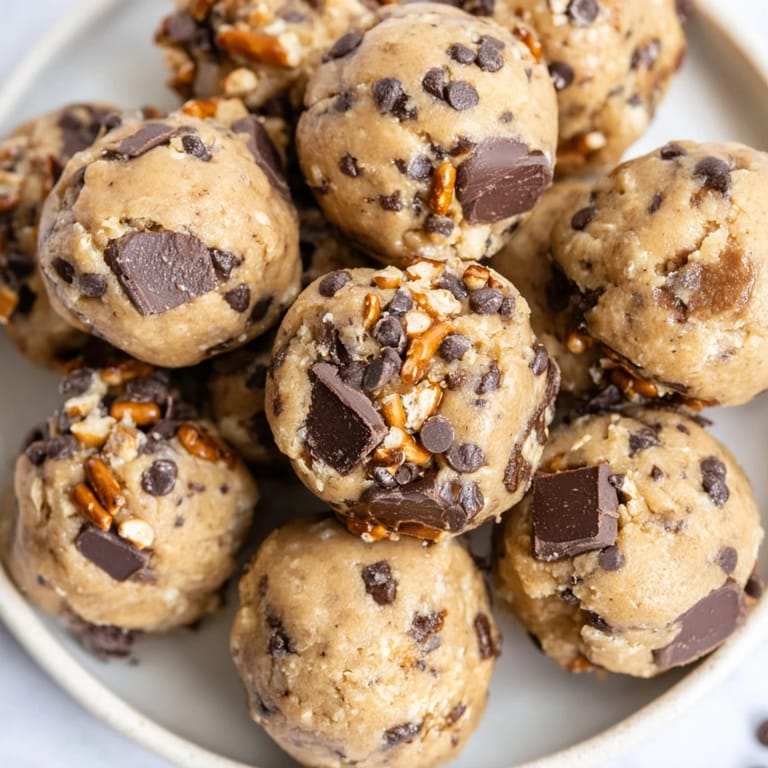 Decadent bite-sized Root Beer Fudge Cookie Dough Balls, chewy and no-bake for easy indulgence.