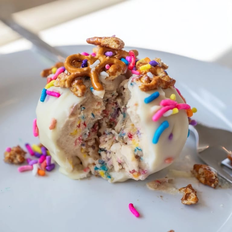 Colorful Funfetti Spicy Pretzel Cake Pops, a sweet-and-salty treat for celebrations!  