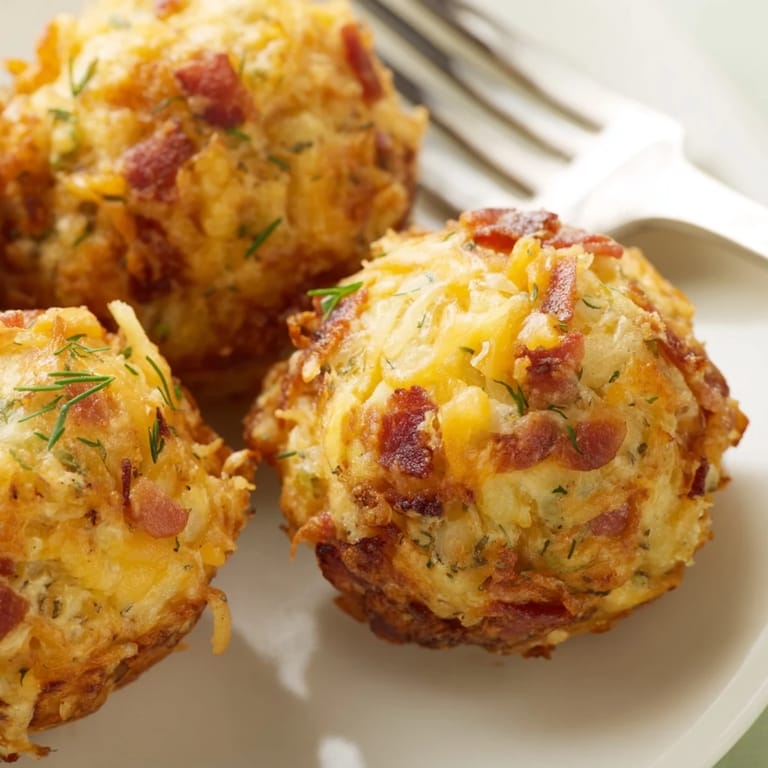 Warm Pickle Bacon Cheddar Muffin Balls served with dipping sauce on a platter.  