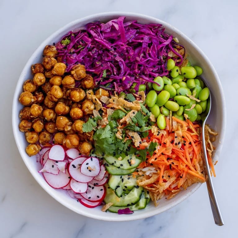 Delicious ASMR Crunch Snack Bowls showcasing fresh ingredients and crunchy textures.  