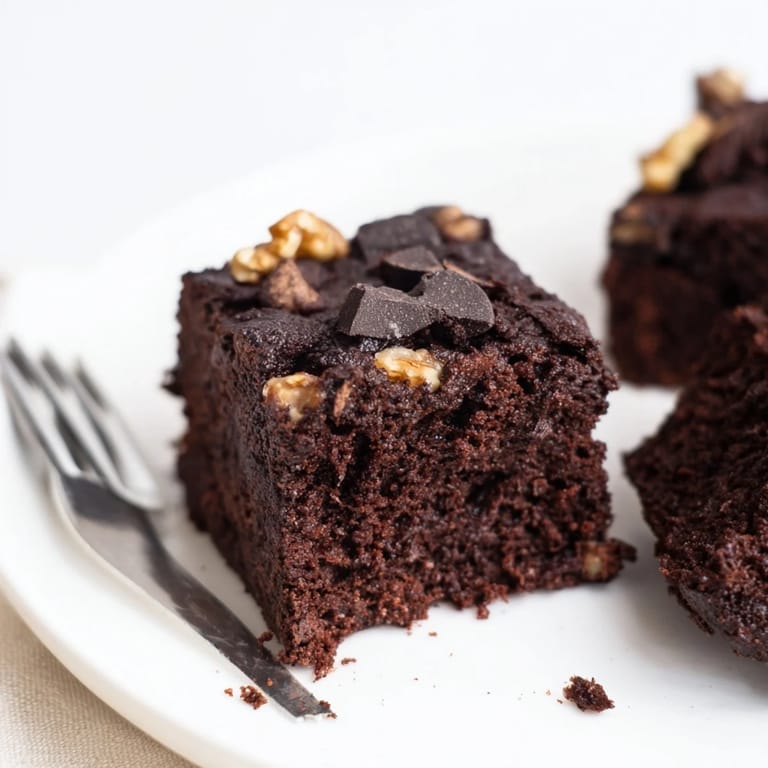 Vibrant, fudgy Zero-Waste Brownies crafted from repurposed nut-milk pulp and nuts.  