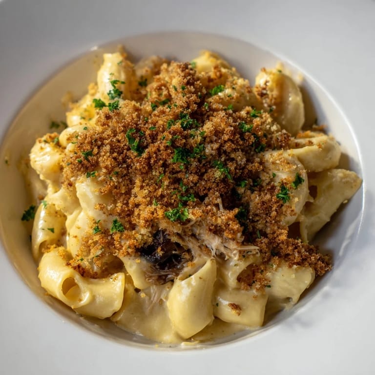 Savory Barbecue Pulled Pork Mac and Cheese, featuring tender pork and creamy, cheesy pasta for a hearty meal.