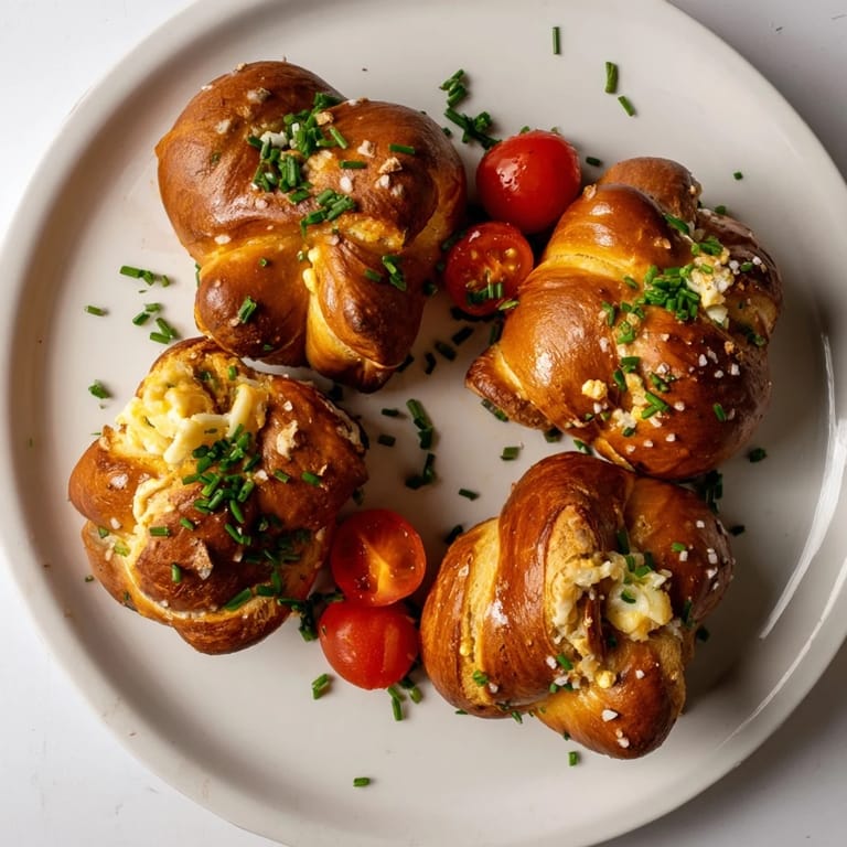 A close-up view of the baked Pretzel Joy Wreath, showcasing the soft dough and sprinkled coarse salt.