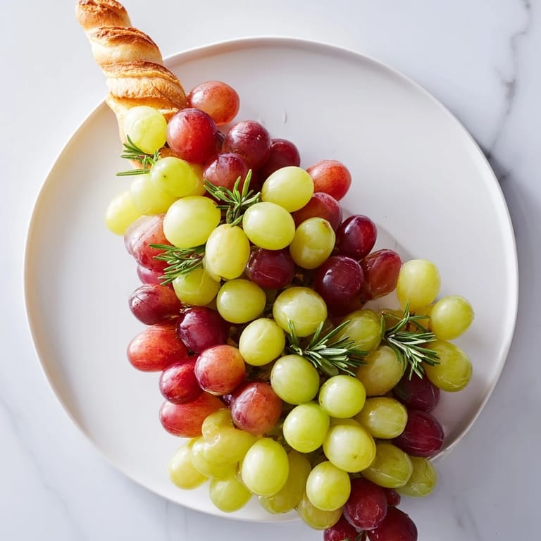 Showstopping vineyard grape cluster appetizer bursting with vibrant colors for festive gatherings.
