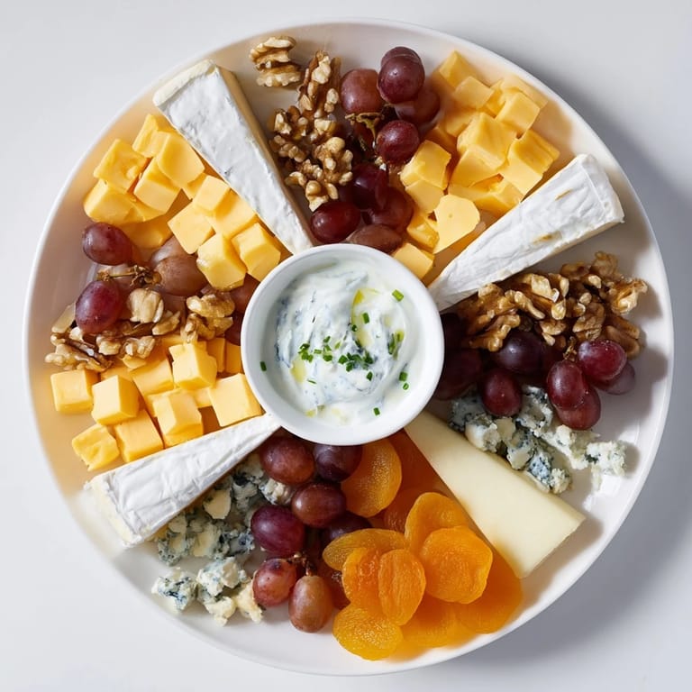 Explore creamy brie, crumbly blue cheese, and more on this festive Celtic Cross Cheese Platter.