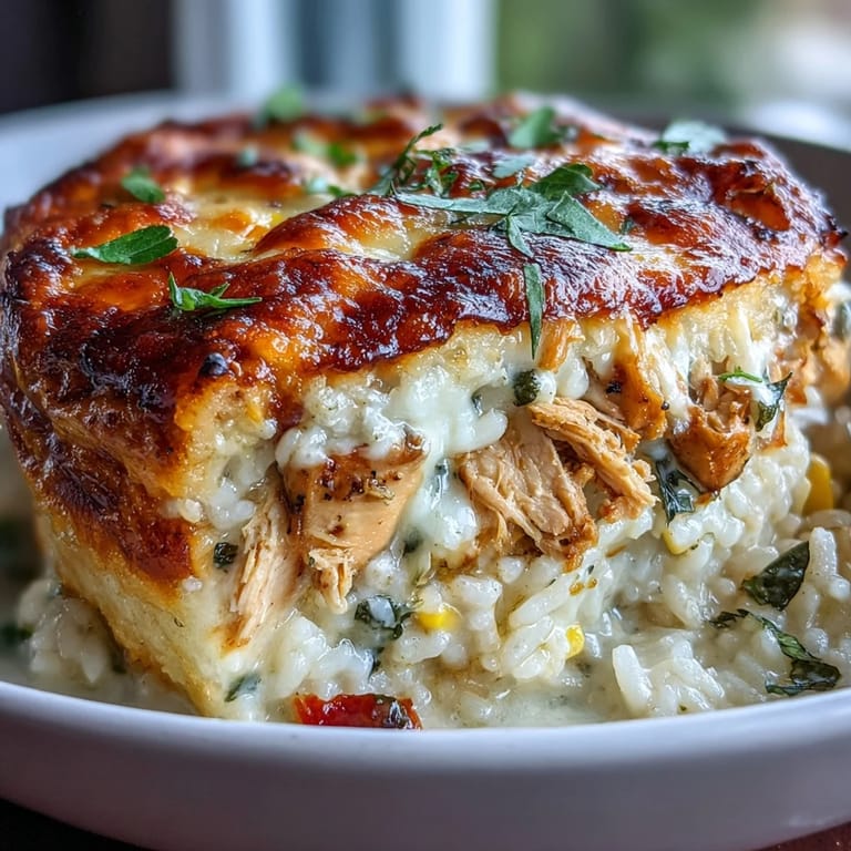 Served in a baking dish with a fresh green salad, this comforting dinner is ready to enjoy.