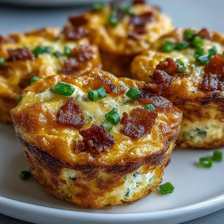 Freshly baked Ranch Bacon Breakfast Egg Bites served warm on a plate with a side of tangy ranch dip.