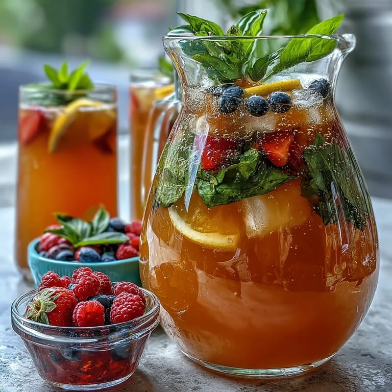 Guests customize their glasses at a vibrant lemonade bar featuring fresh strawberries, mint, citrus slices, and sparkling water mix-ins.