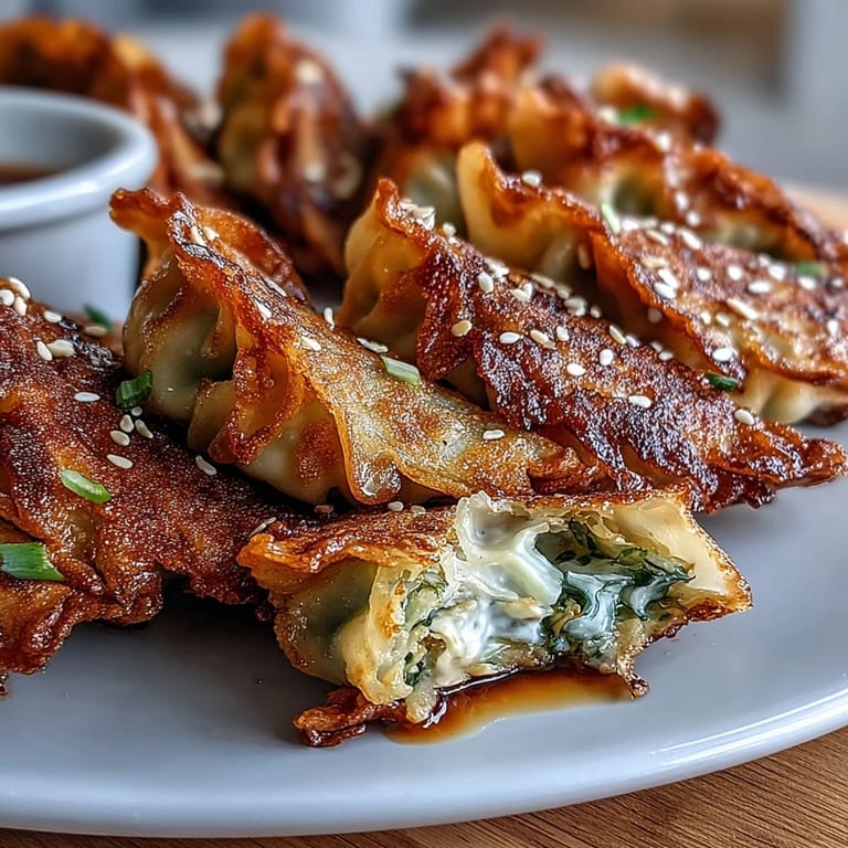 Aromatic cabbage dumplings with crispy bottoms, accompanied by a tangy ginger soy dipping sauce.
